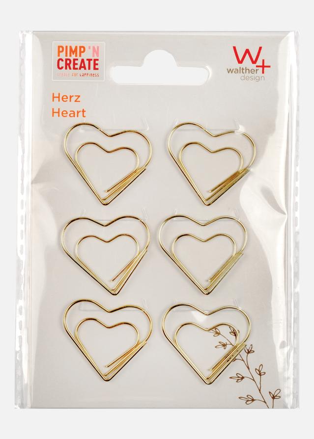 PAC Metal Paperclip Heart Guld