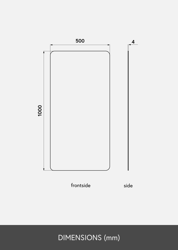 KAILA Spejl Rectangle 50x100 cm