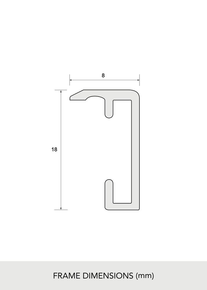 Aluminiumramme Akrylglas Messing 50x70 cm