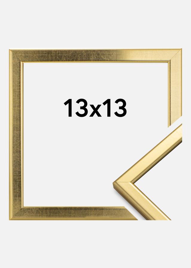 Ramme Slim Mat antirefleksglas Guld 13x13 cm