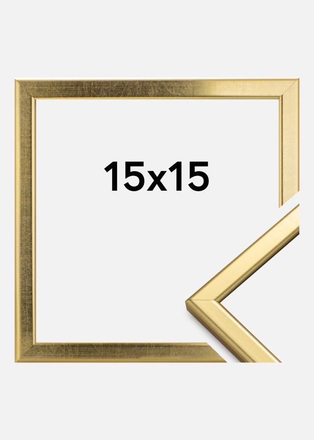 Ramme Slim Mat antirefleksglas Guld 15x15 cm