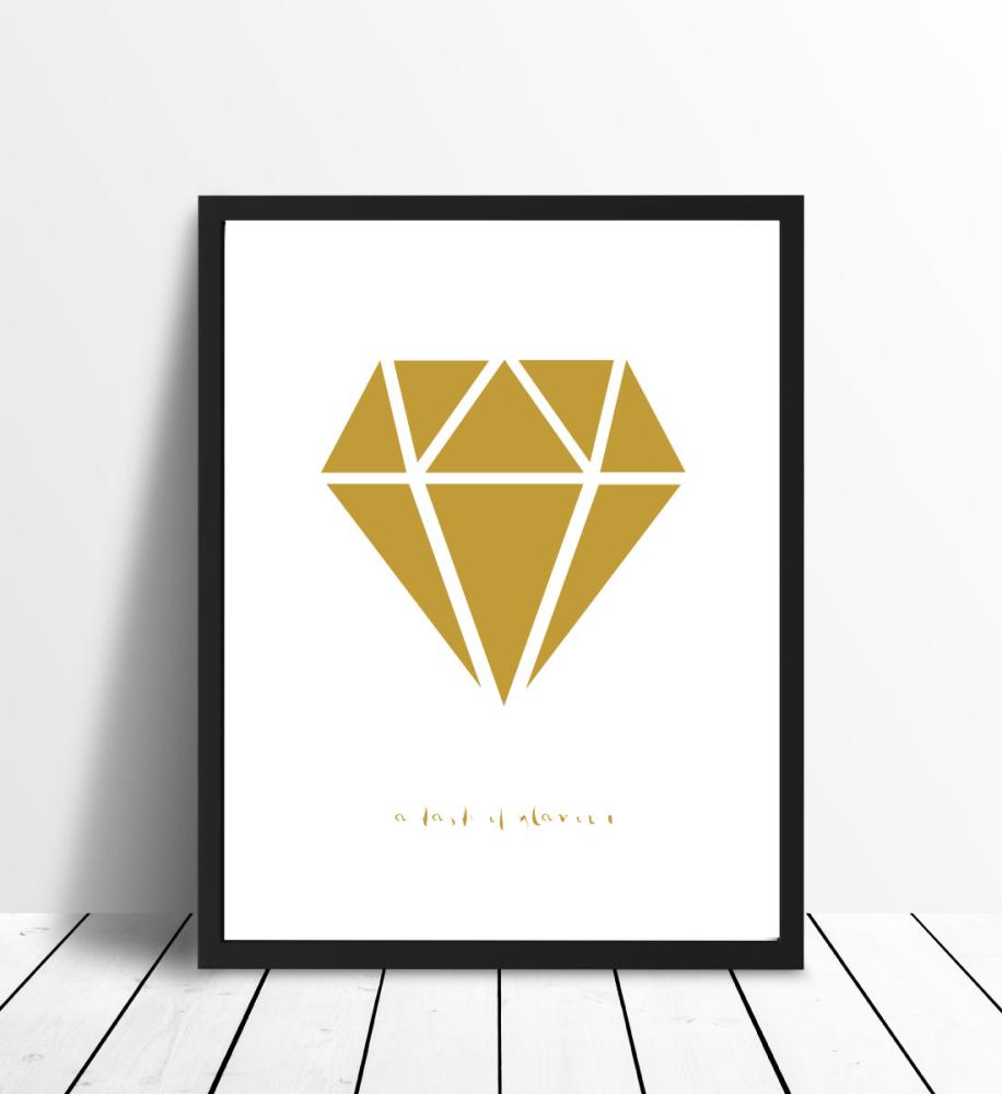 Diamant - Guld Plakat