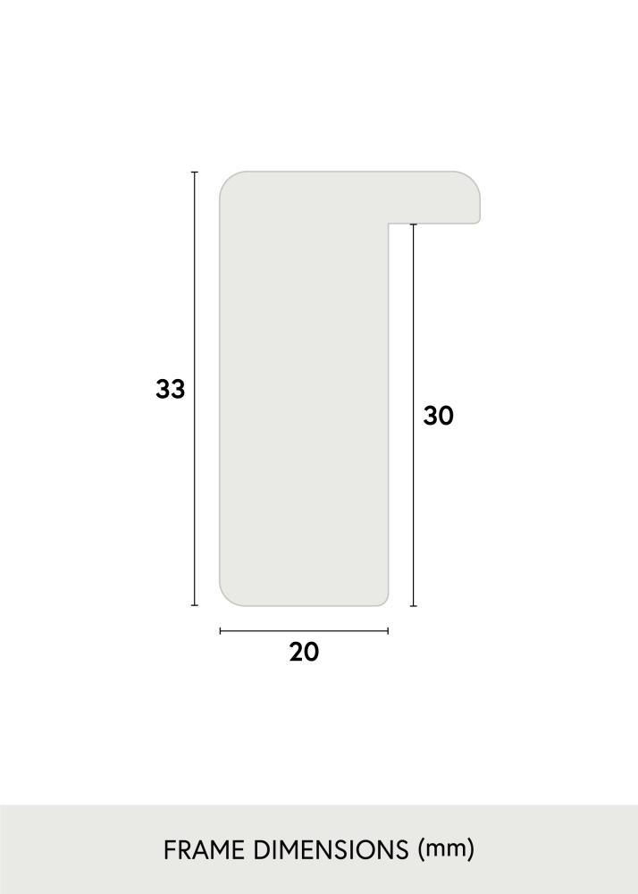 Ramme Falun Akrylglas Guld 20x30 cm