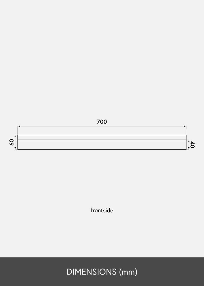 KAILA Billegdehylde Sort 70 cm