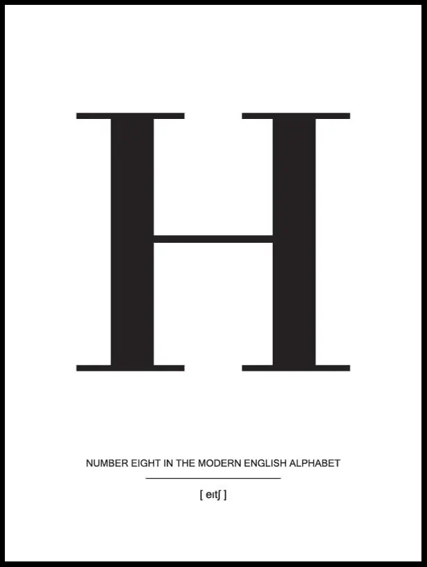 Letter H Plakat