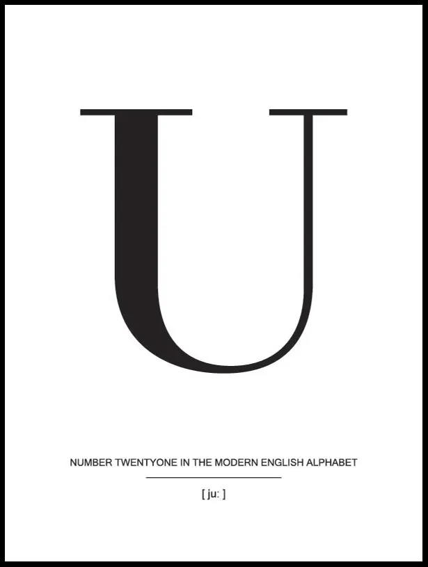 Letter U Plakat