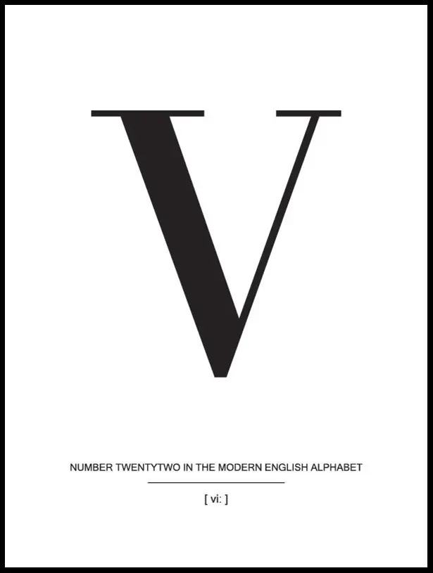 Letter V Plakat