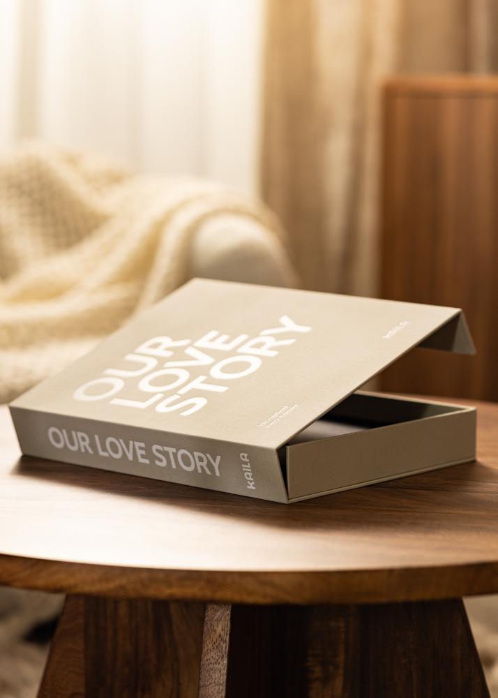 KAILA OUR LOVE STORY Grey - Coffee Table Photo Album (60 Sorte Sidere)