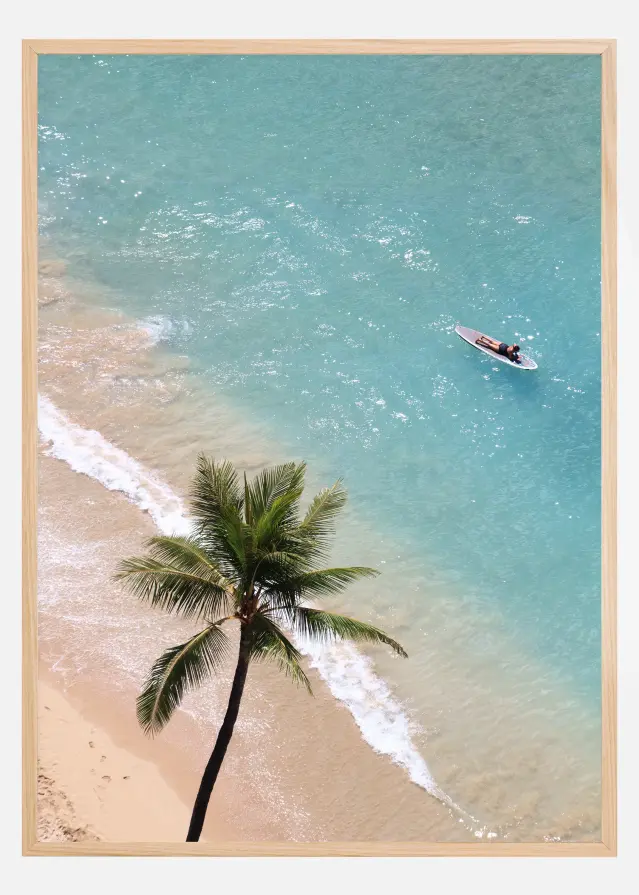 Surfing at the Beach Plakat