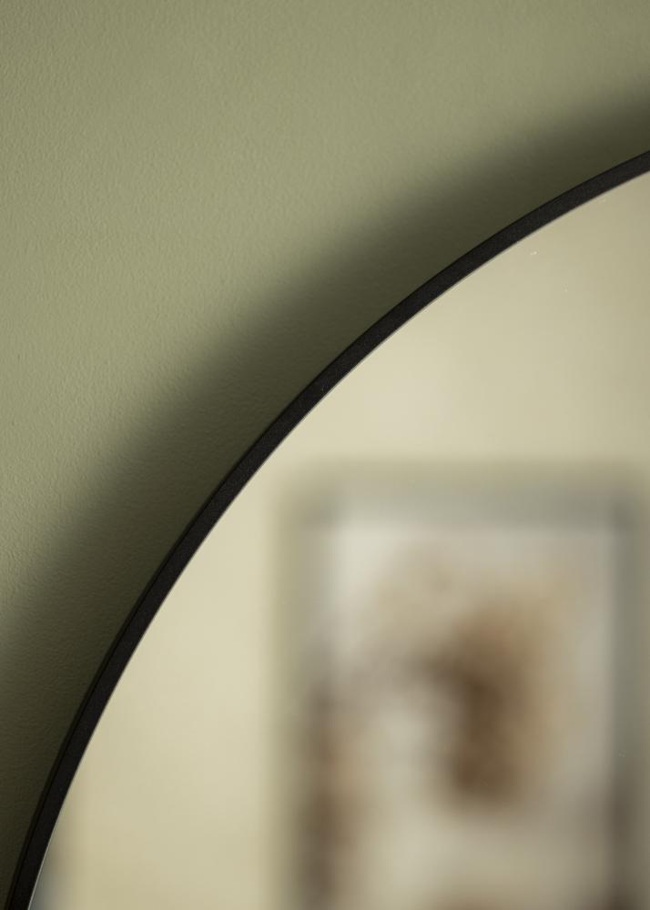 KAILA Round Mirror - Edge Black 90 cm Ø