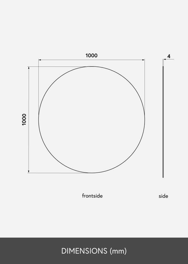 KAILA Rundt Spejl 100 cm ø