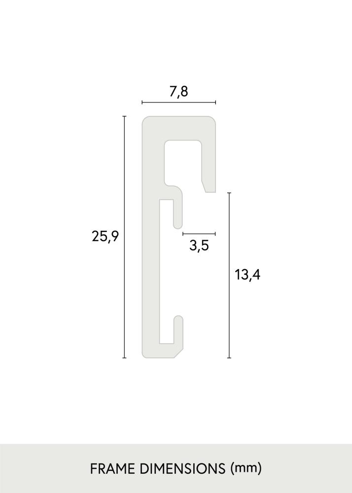 Ramme Nielsen Premium Antirefleks Blank Sort 40x60 cm