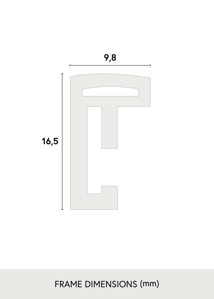 Ramme New Lifestyle Turkis 40x50 cm - Passepartout Sort 29,7x42 cm (A3)