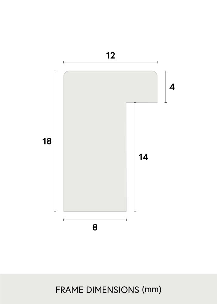 Ramme Oslo Sort 40x50 cm - Passepartout Sort 29,7x42 cm (A3)