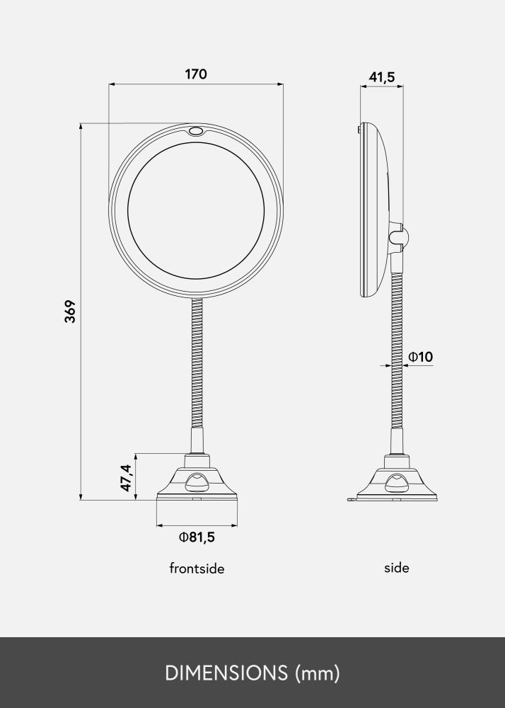 KAILA Spejl Bathroom II 17 cm Ø