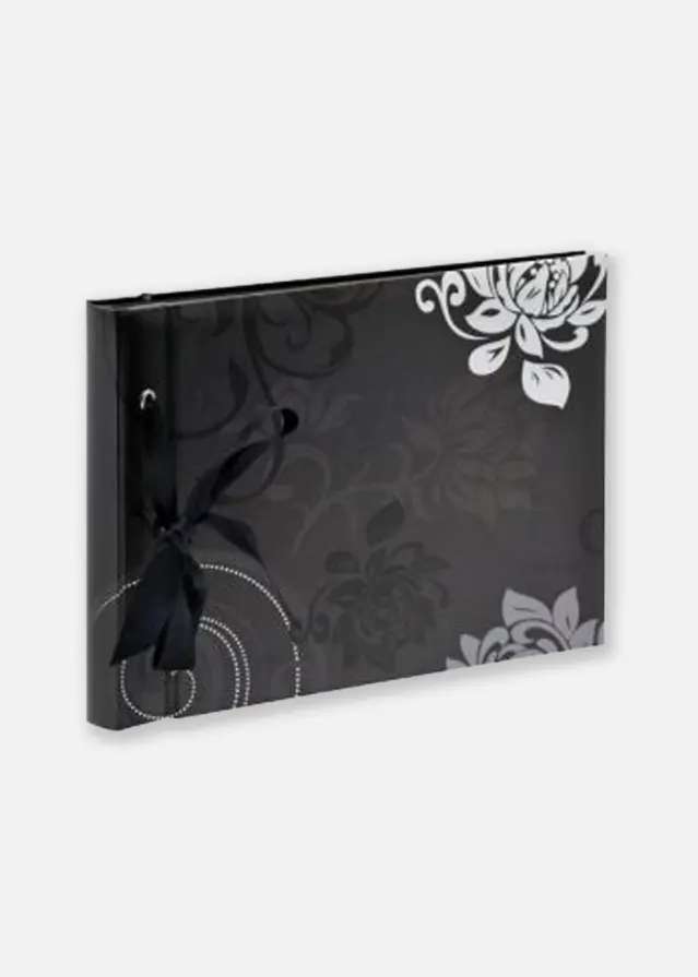 Grindy Fotoalbum Sort - 23,5x16 cm (40 Sorte sider / 20 blade)