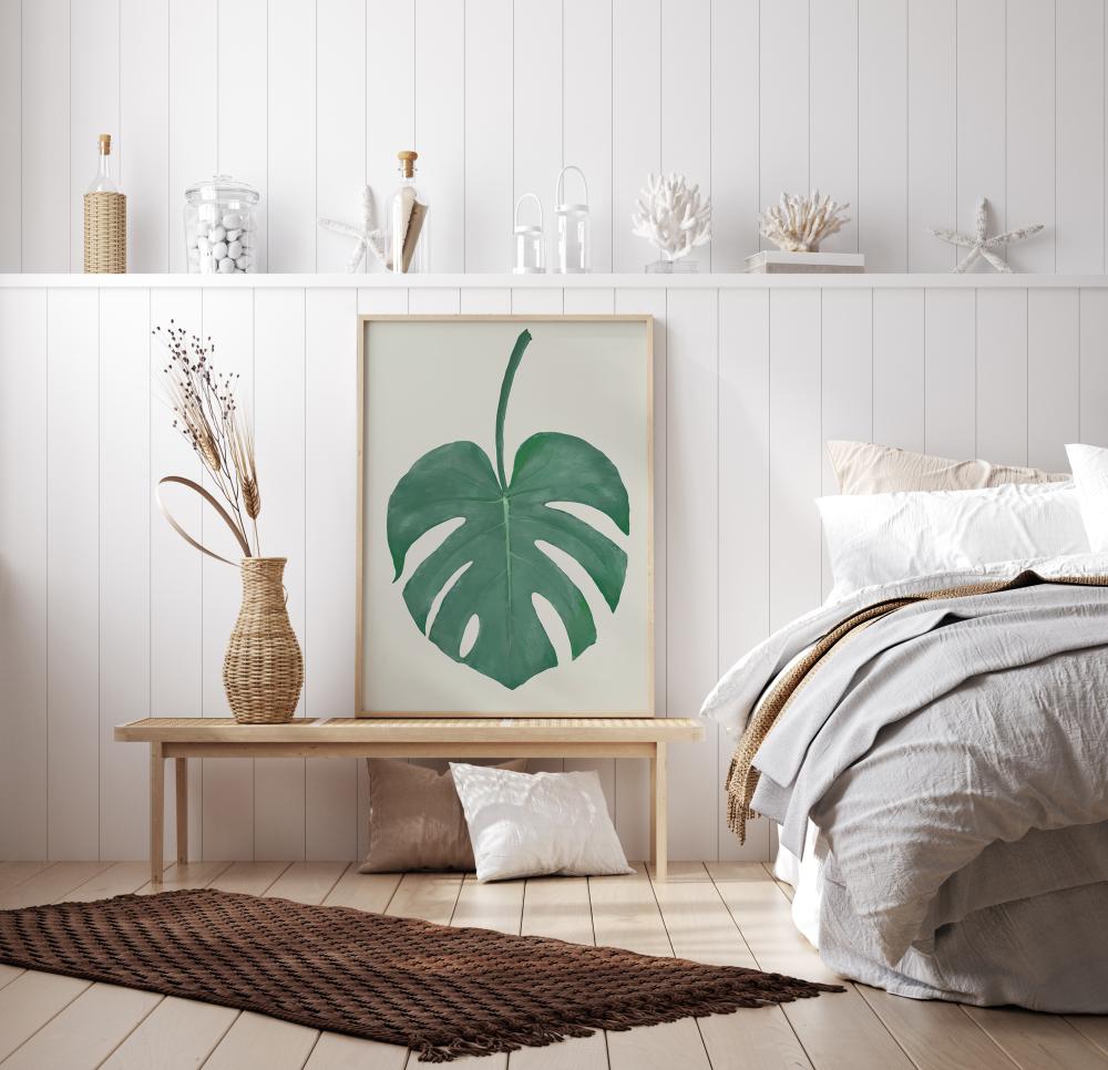 Monstera Aqua Plakat