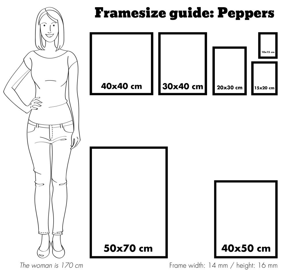 Ramme Peppers Mahogni 13x18 cm