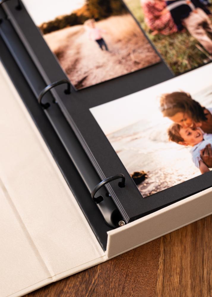 KAILA HAPPILY EVER AFTER Creme - Coffee Table Photo Album (60 Sorte Sidor)