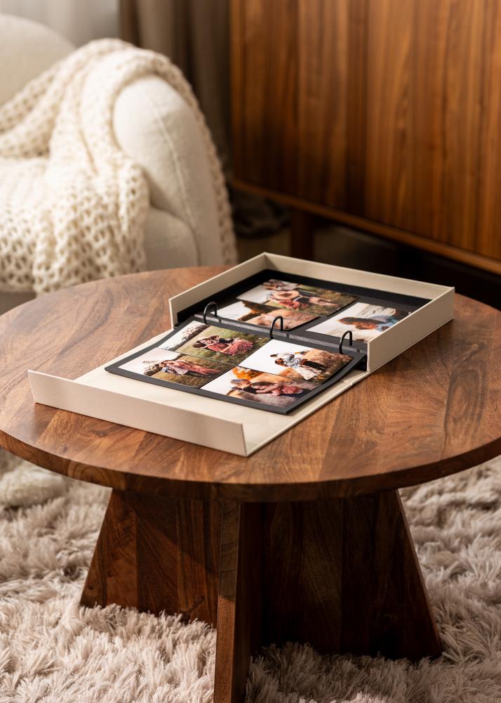 KAILA OUR WEDDING Creme - Coffee Table Photo Album (60 Sorte Sidor)