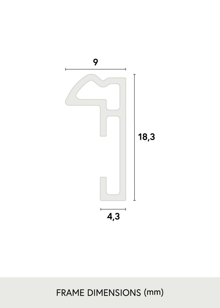 Ramme Hipster Akrylglas Guld 59,4x84 cm (A1)