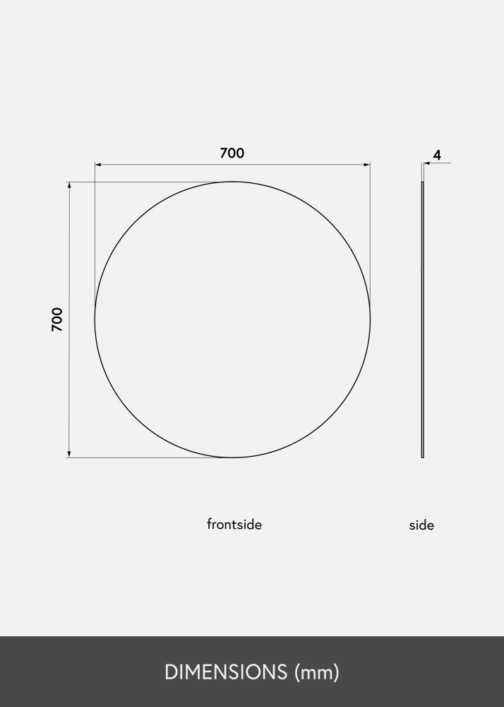 KAILA Rundt Spejl Deluxe 70 cm Ø