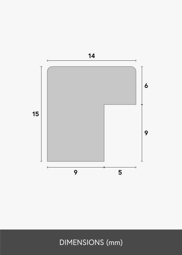 Ramme Moderne Akrylglas Hvid 42x59 cm (A2)