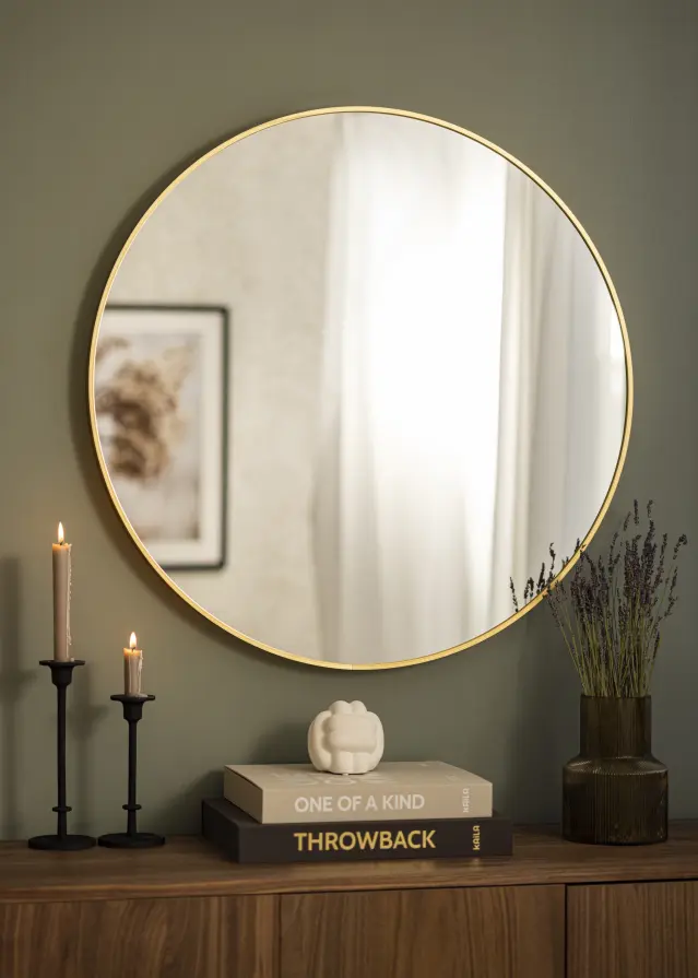 KAILA Round Mirror - Edge Gold 80 cm Ø