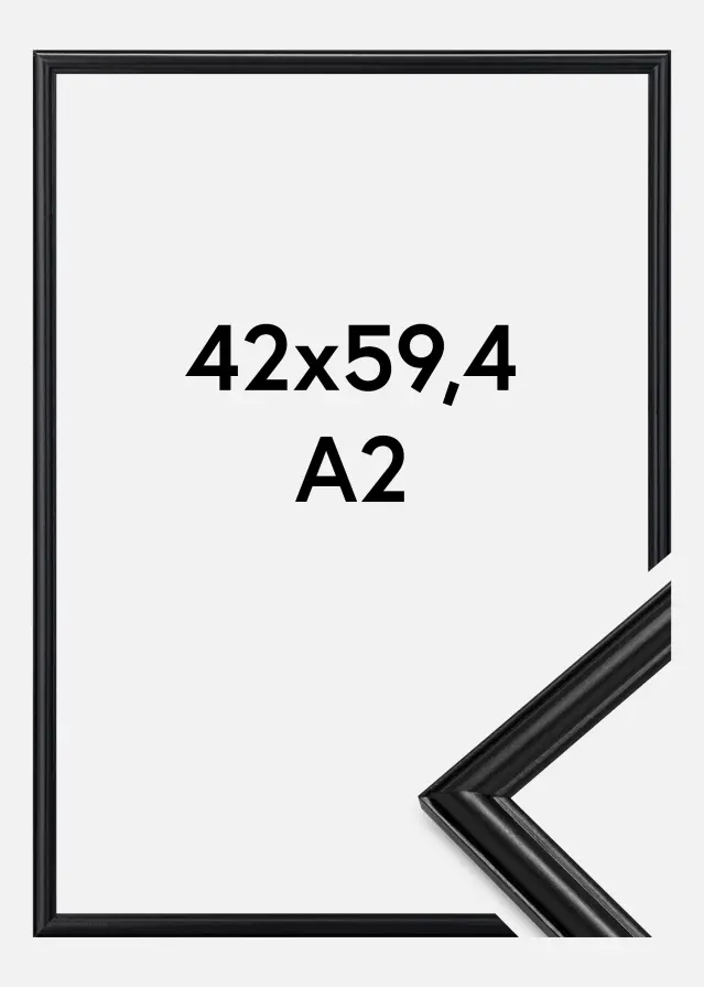 Ramme Line Sort 42x59,4 cm (A2)