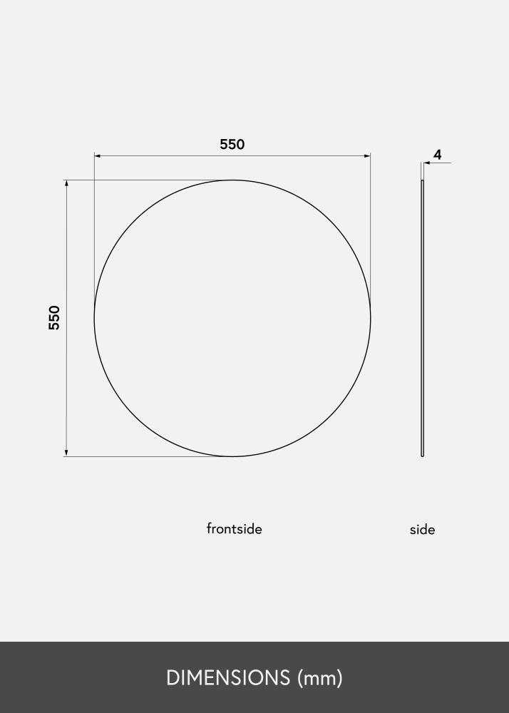 KAILA Rundt Spejl 55 cm ø