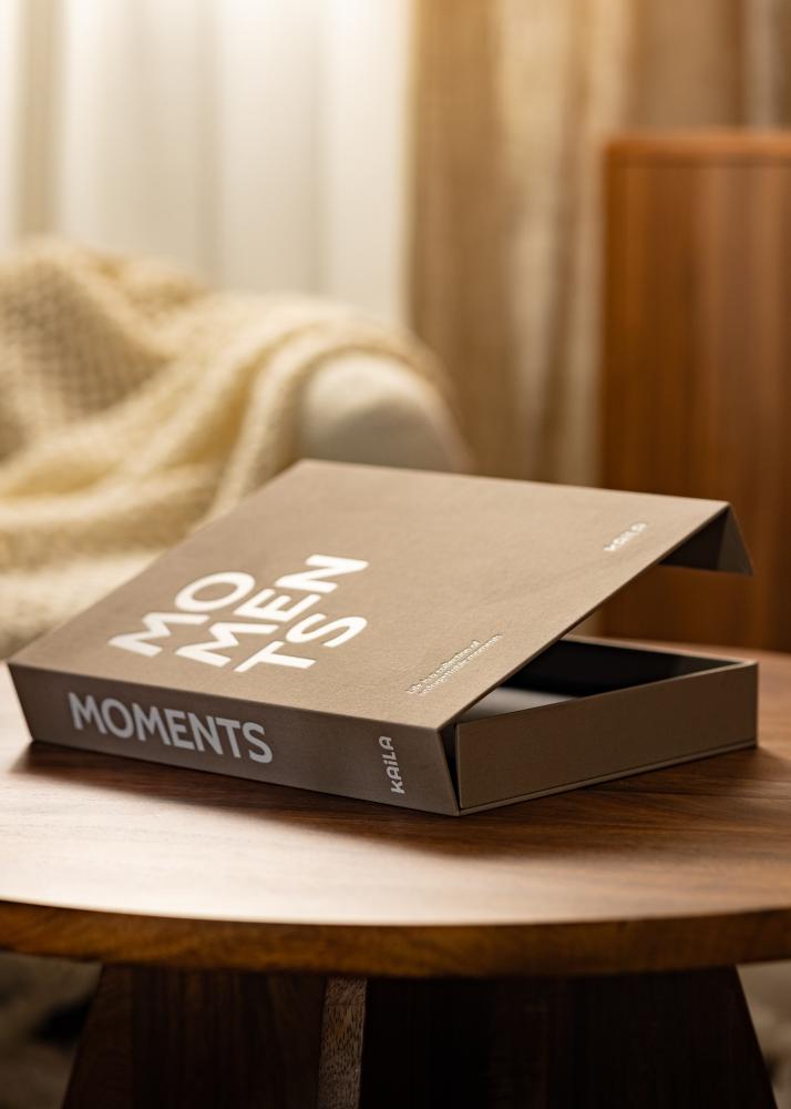 KAILA MOMENTS Grey - Coffee Table Photo Album (60 Sorte Sider / 30 Blade)