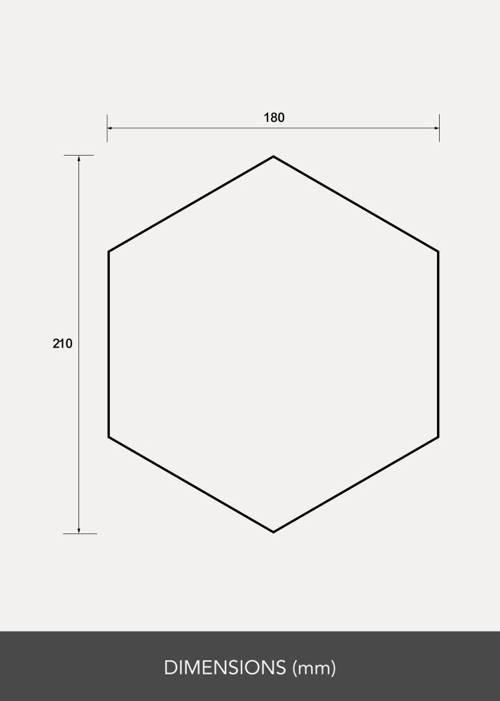 Spejl Sæt Hexagon 18x21 cm - 5 Stk.