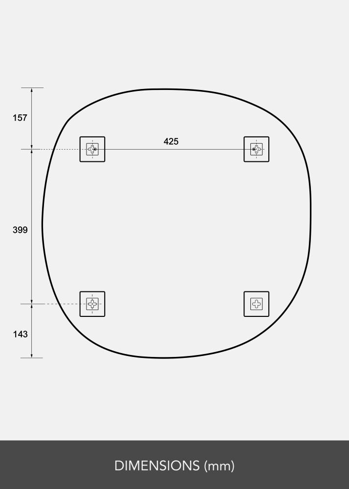 Spejl Roundy I 70x70 cm