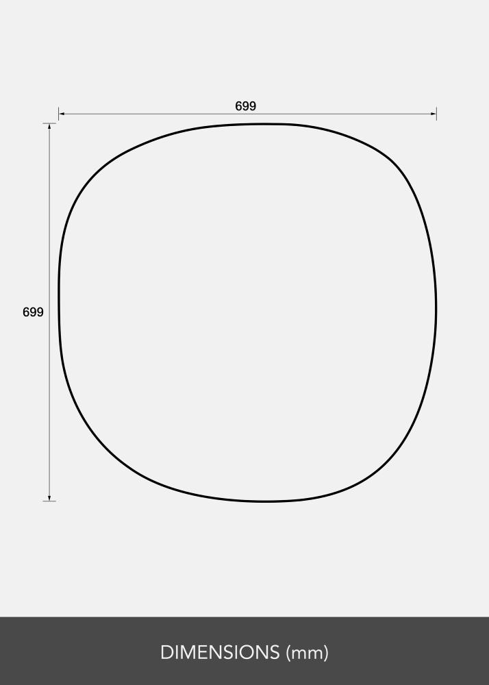 Spejl Roundy I 70x70 cm