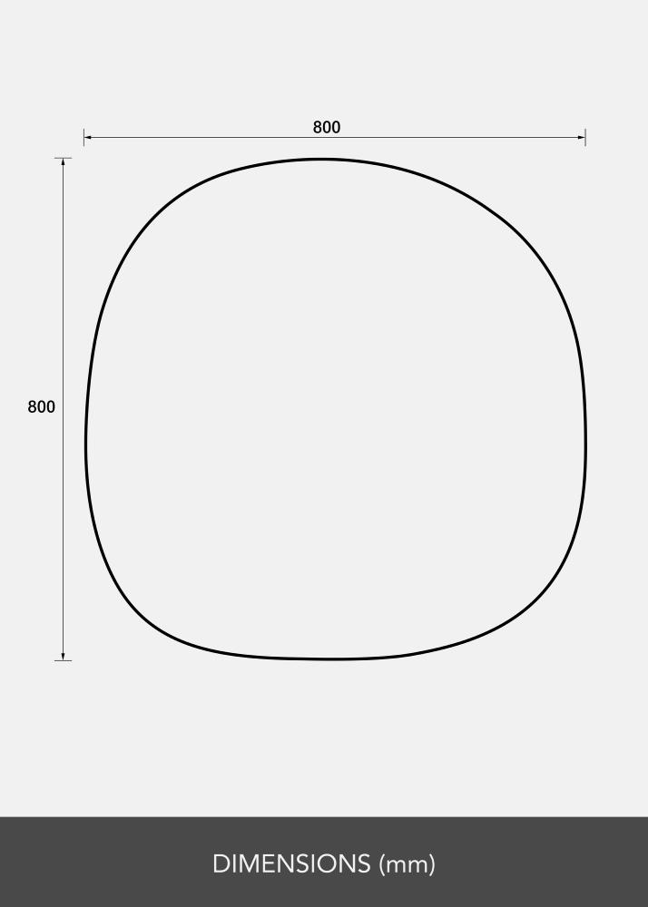 Spejl Roundy 80x80 cm