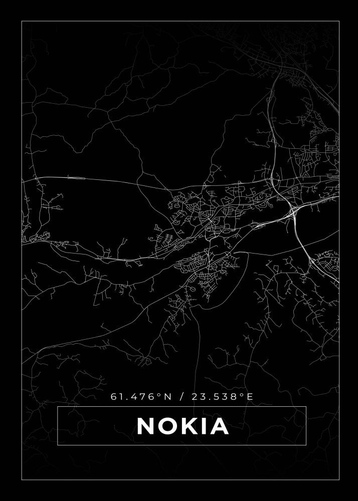 Kort - Nokia - Sort Plakat