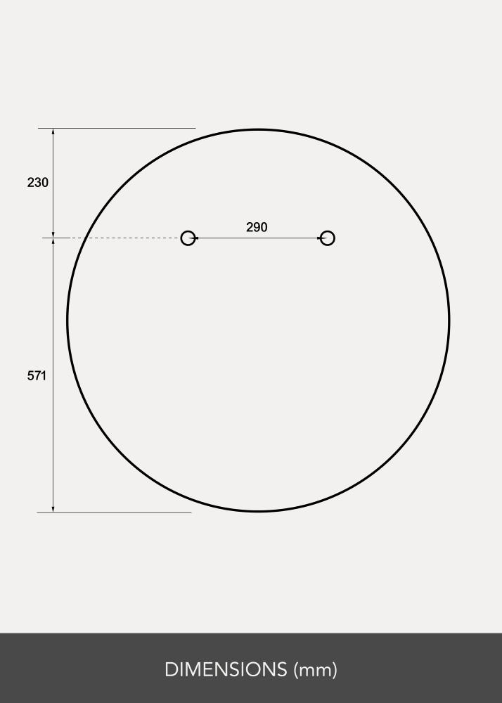 Spejl Rund 80 cm Ø - Selected By BGA