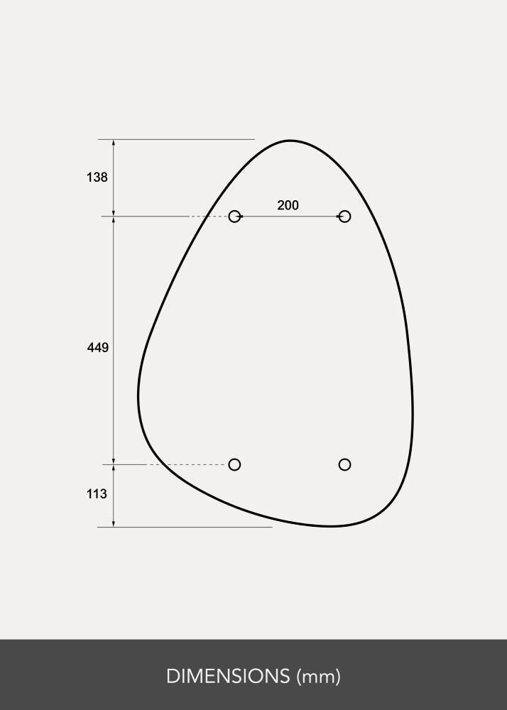 Spejl Pebble 50x70 cm - Selected By BGA