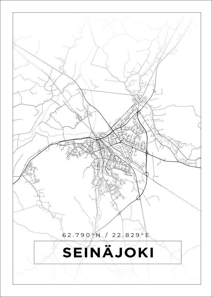 Kort - Seinäjoki - Hvid Plakat