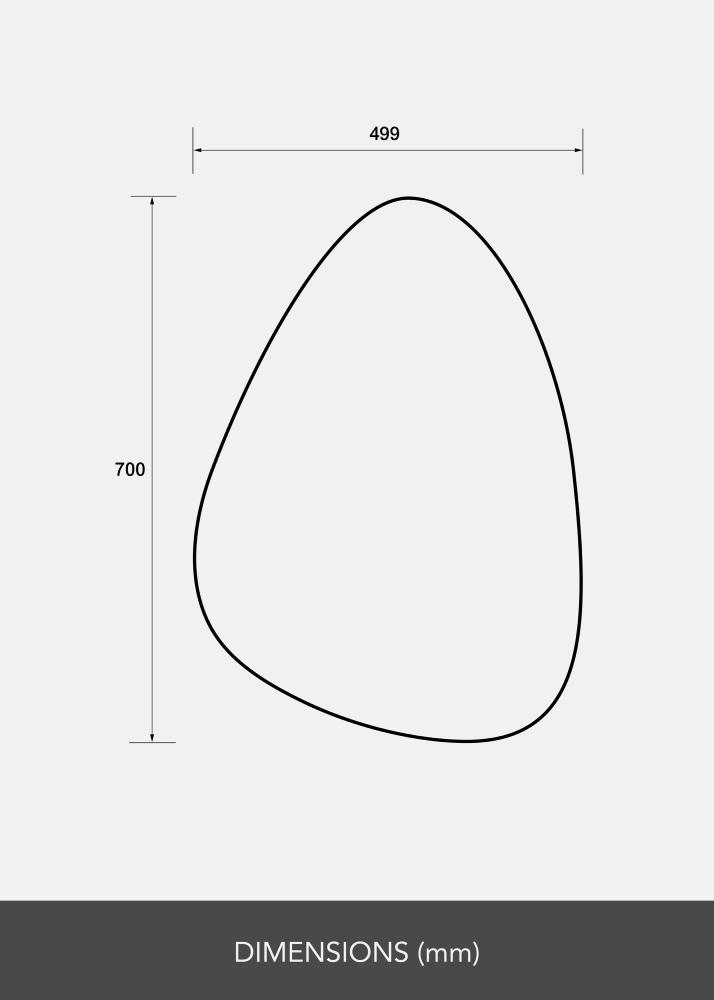 Spejl Egg 50x70 cm