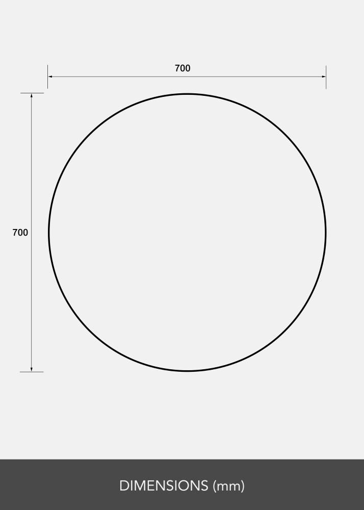 Rundt Spejl 70 cm ø