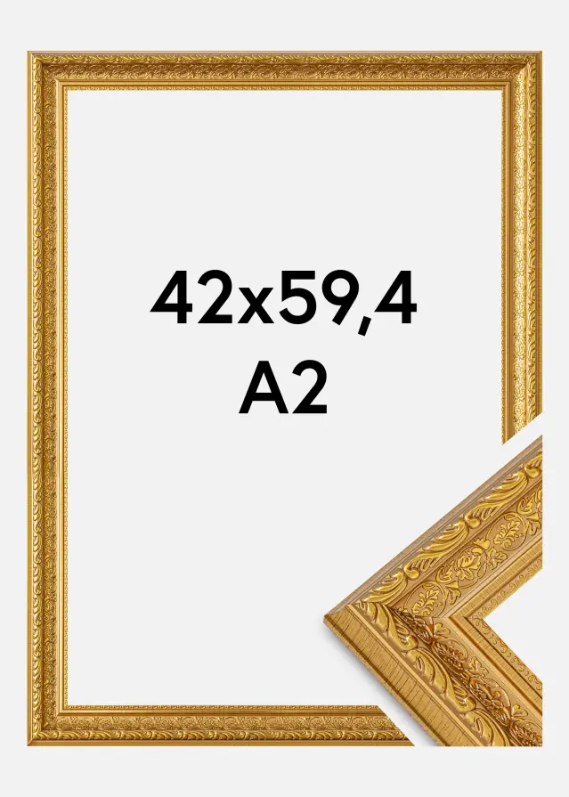 Ramme Ornate Akrylglas Guld 42x59,4 cm (A2)