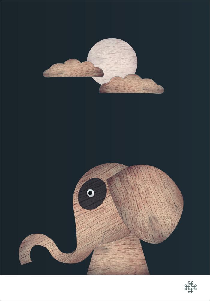 Wood elephant Dark