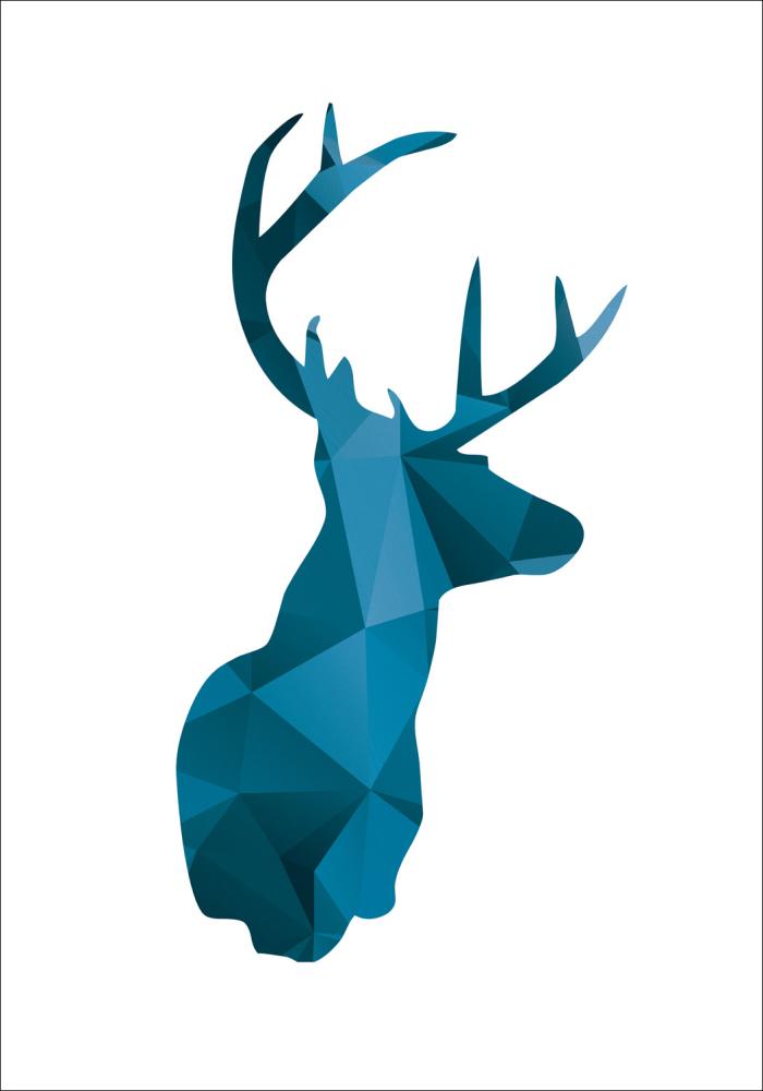 Deer - Blå Plakat