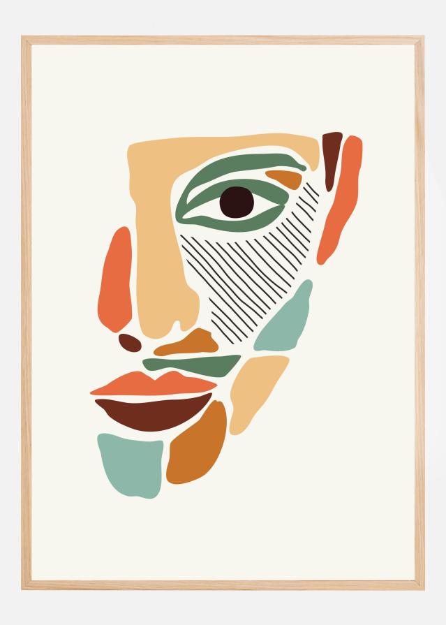 Color Abstract Faces Plakat