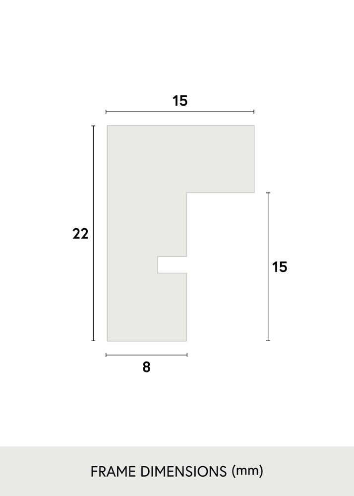 Ramme E-Line Wide Akrylglas Sort 70x100 cm