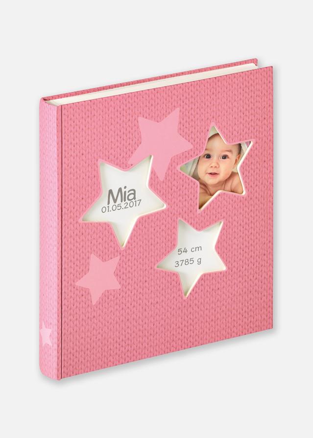 Estrella Babyalbum Rosa - 28x30,5 cm (50 Hvide sider / 25 blade)