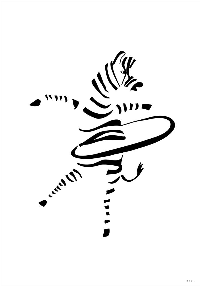 Hula Hoop Zebra Plakat