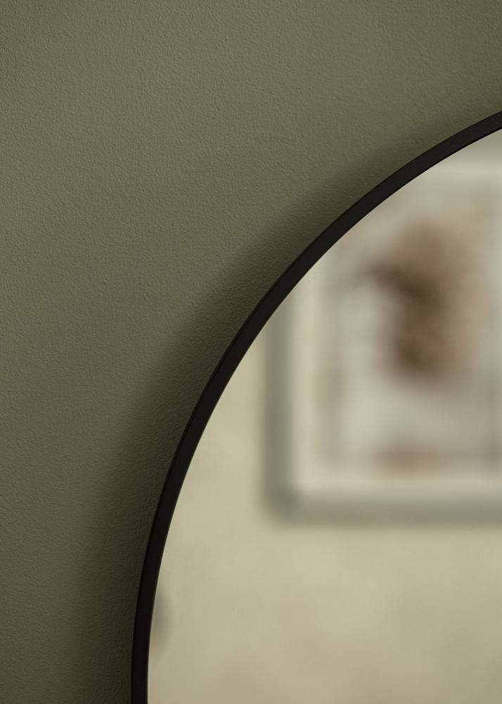 KAILA Round Mirror - Edge Black 60 cm Ø