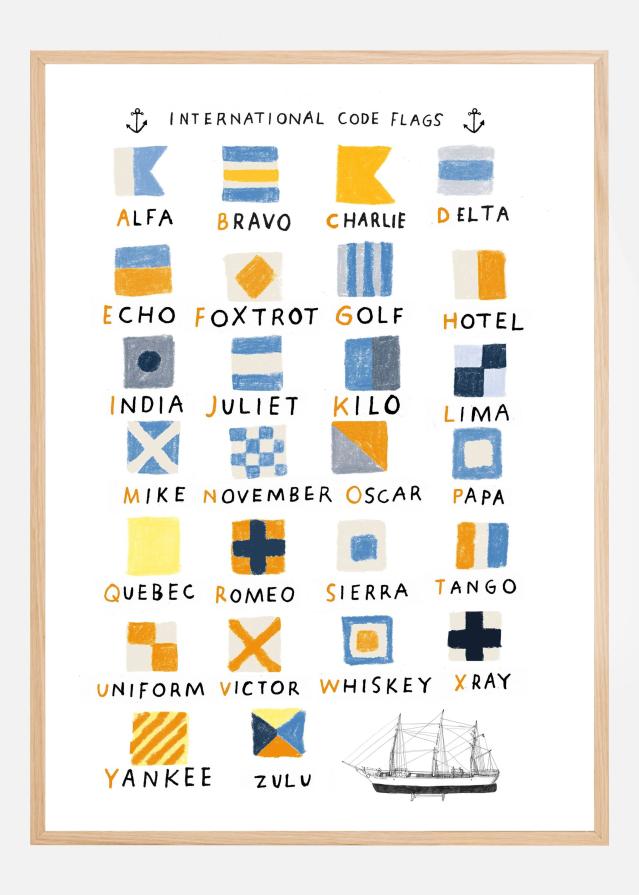 Nautical Flags Plakat